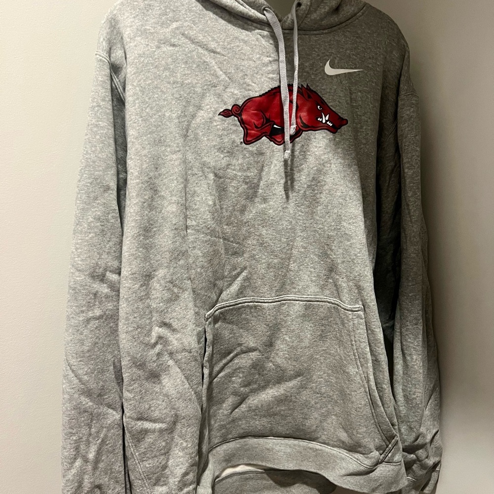 Arkansas Razorbacks Nike Heather Gray Hoodie - Picture 3 of 3